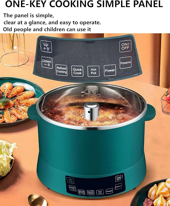 4L Multifunctional Pot 110v Automatic Lifting Low Sugar Rice Cooker 900w Manual Lifting Electric Hot Pot. A Steaming/Boiling/Stewing Pot That Can Keep Warm And Timed