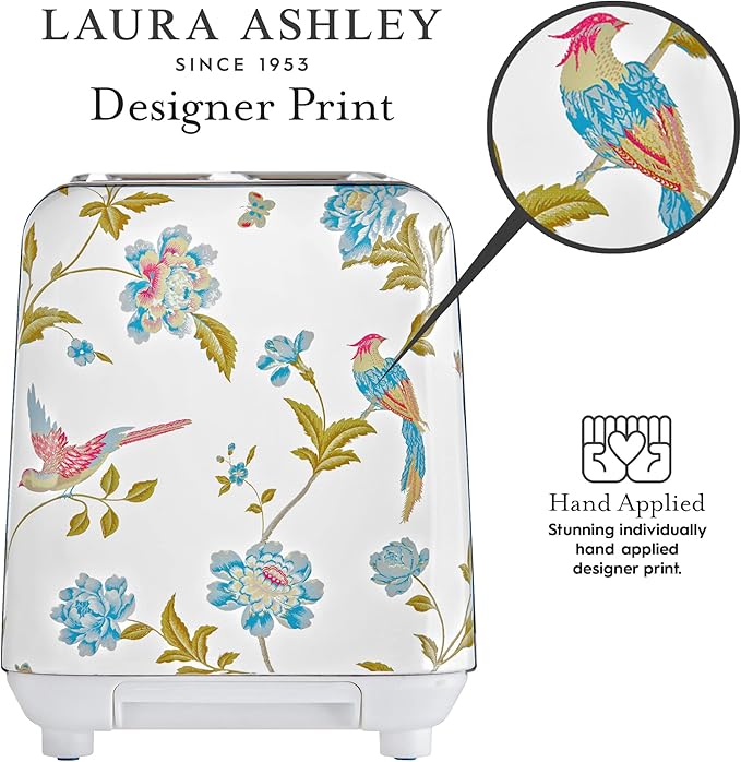 VQ Laura Ashley Stainless Steel 2 Slice Toaster Elveden White