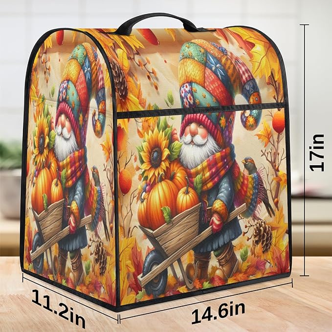 cfpolar Kitchen Aid Mixer Cover Compatible with 6-8 Quarts Sunflower Pumpkin Gnome Stand Mixer Cover Kitchen Aid Mixers Accessories Appliance Organizer Bag Dust Covers with Zipper Pocket