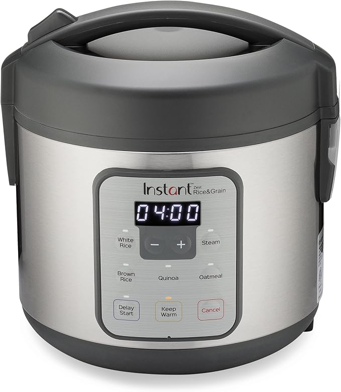 Instant Pot Zest 8 Cup One Touch Rice Cooker From the Makers of Instant Pot Steamer Cooks Rice Grains Quinoa and Oatmeal 8-cup cooked/4-cup uncooked No Pressure Cooking Functionality