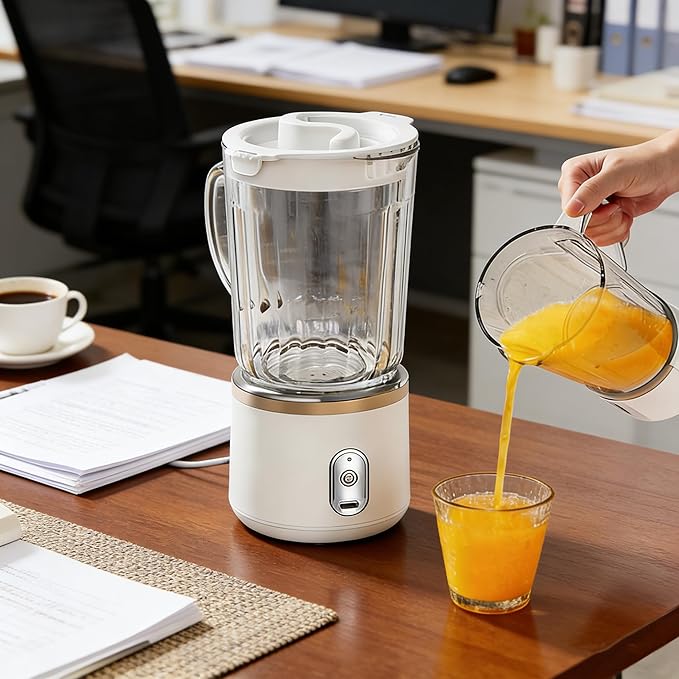 Upgraded Electric Juicer: Wireless &amp Portable 800mL Desktop Blender with High Power Detachable Cup &amp Easy-Clean Design. Ideal for Fresh Homemade Juices Perfect for Home Kitchens and Offices