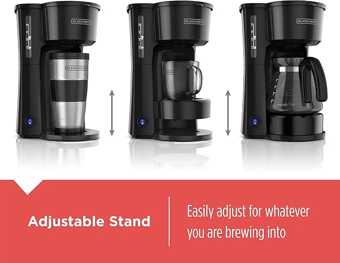 BLACK+DECKER CM0755BZ 4-in-1 5-Cup* Station Coffeemaker Black 5 Cup