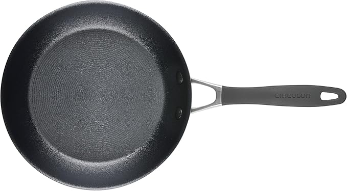 Circulon A1 Series with ScratchDefense Technology Nonstick Induction Frying Pans/Skillets with Lids Metal Utensil Safe Skillet Set w/Lid (8.5 10 &amp 12) - Graphite