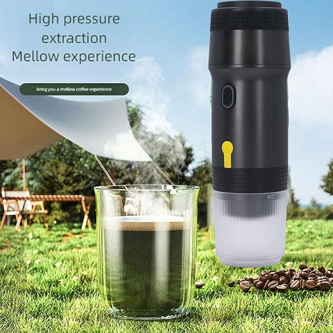 Portable Coffee Maker 3 in 1 20Bar Cordless Heating Automatic Capsule Machine for Outdoor Travel Home Office. Enjoy coffee anytime anywhere with a 7500mah battery. Professional