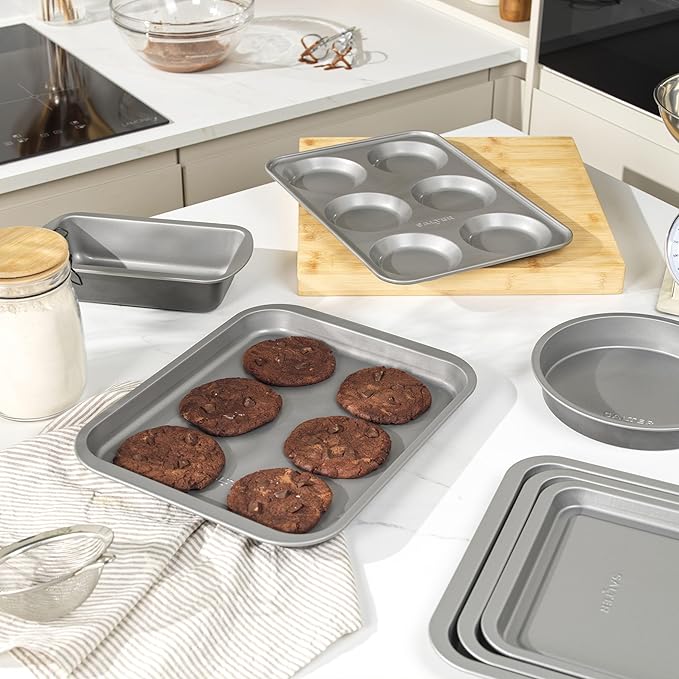 Salter Essentials Yorkshire Pudding Tray – Non-Stick Coating Rectangular Muffin Tray Dishwasher Safe Easy to Clean Made in The UK Durable Cupcake Tray Lightweight PFOA-Free BW13670