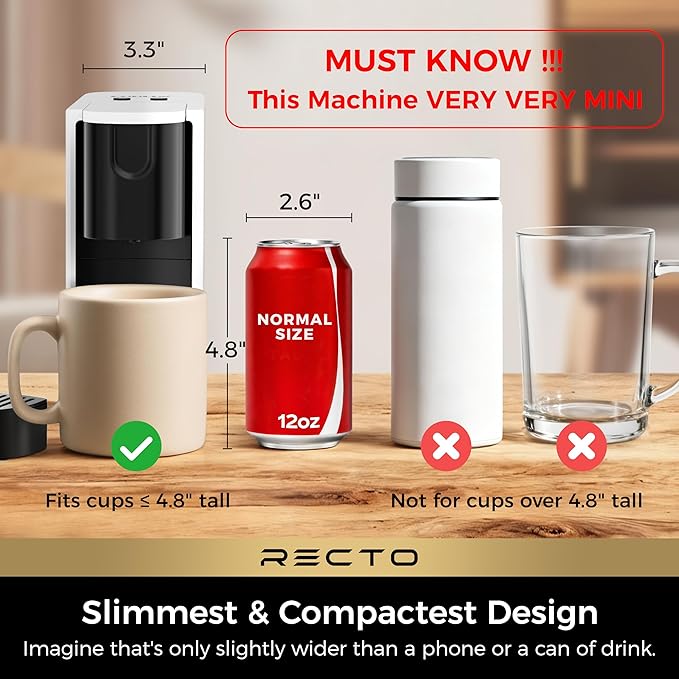 CHULUX RectoCafé Espresso Machine for Nespresso Original Capsule Pod 20 Bar Professional Italian Pump Coffee Machine Extra Mini Espresso Maker for Home &amp Office White