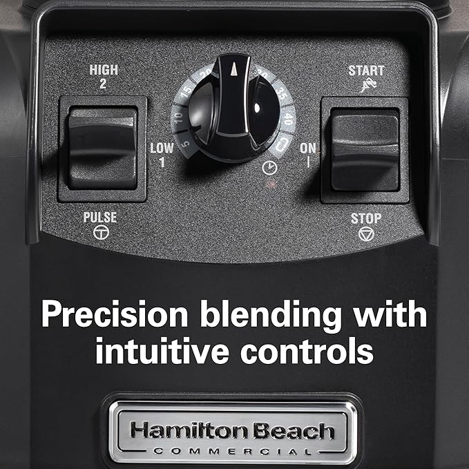 Hamilton Beach Commercial Fury High-Performance Blender 64 Ounce / 1.8 Liter Capacity 3 HP Motor NSF Certified HBH550R