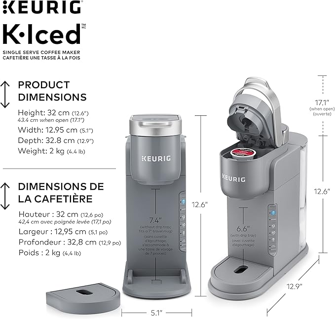 K-Iced Single Serve Coffee Maker - Grey