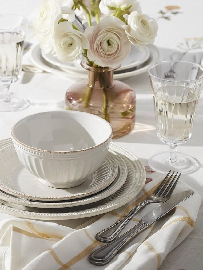 Lenox 895719 French Perle Groove All-Purpose Bowls Set Of 4 White