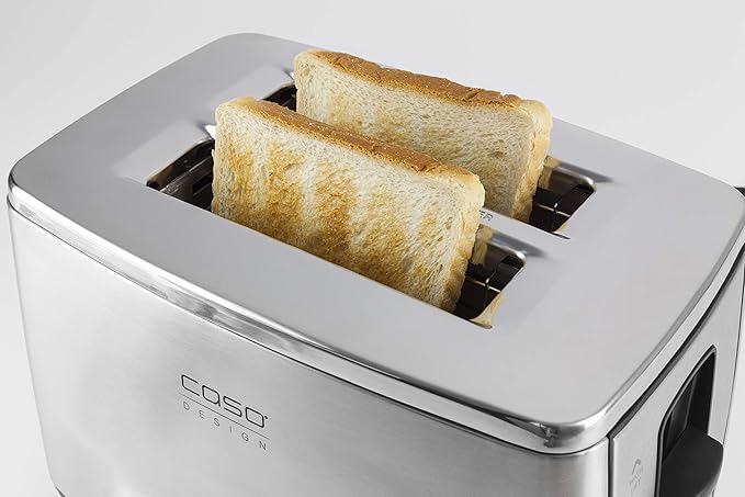 Caso Design Inox 2 Two-Slice Toaster with Wire Warming Basket Attachment 12778