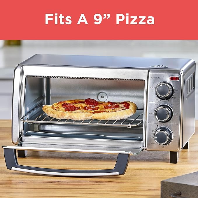 BLACK+DECKER TO1313SBD Toaster Oven 15.47 Inch Silver