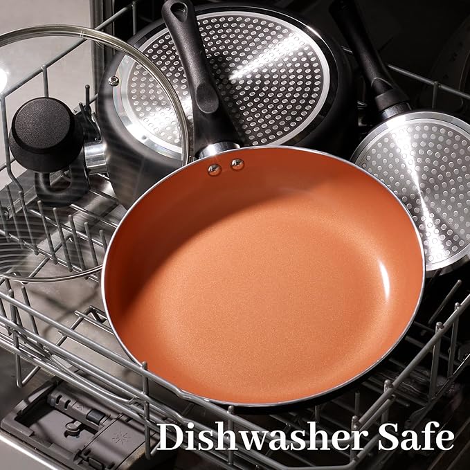 8pcs Gold Ceramic Pots and Pans Set Cooking Pan SetCooking Pot Set Ceramic Pan Set Nonstick Cookware Set Induction Safe Kitchen Cooking Set with Frying Pans Saucepans shovel and Ladle