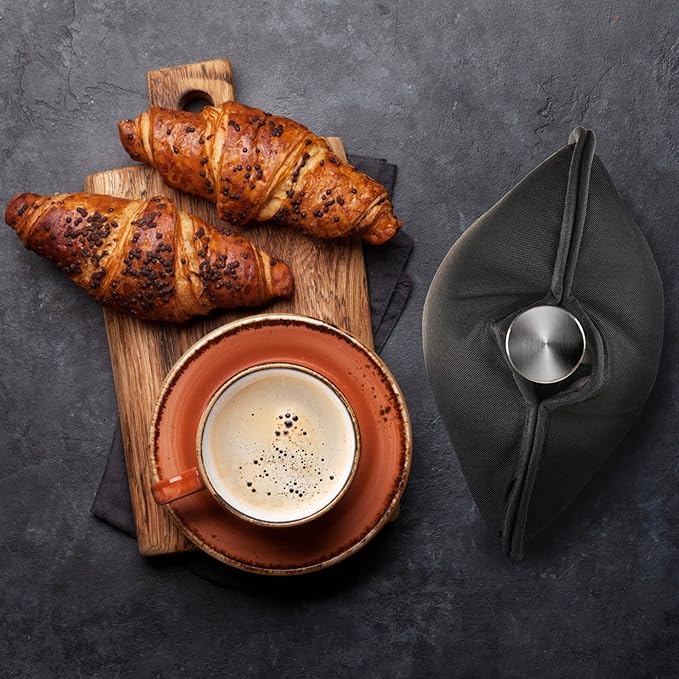 Muldale French Press Cozy Cover Insulated in Black - Coffee Pot Cover Insulator Designed to Keep your Coffee Warmer for Longer - Cafetiere Pot Cosy for Multiple Sizes