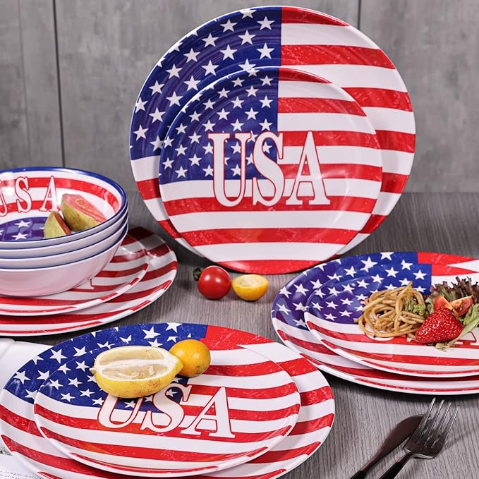 Independence Day American Flag American Flag Dinnerware Sets &amp Star Decorate