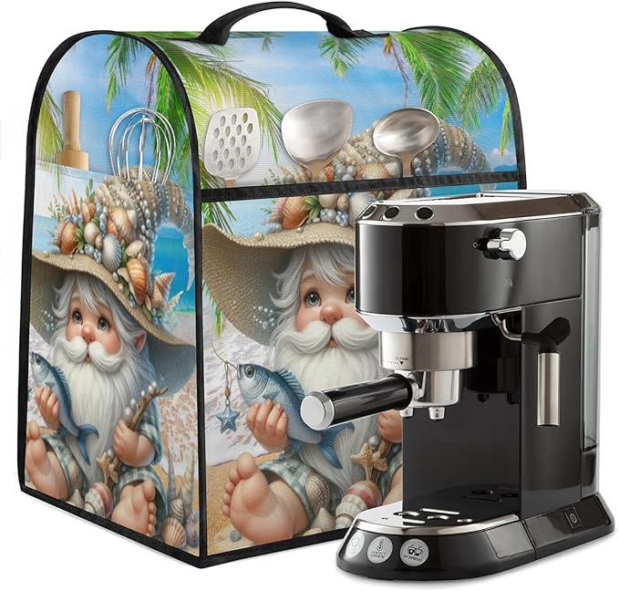 cfpolar Kitchen Aid Mixer Cover Compatible with 6-8 Quarts Gnome Palm Trees Stand Mixer Cover Kitchen Aid Mixers Accessories Appliance Organizer Bag Dust Covers with Zipper Pocket
