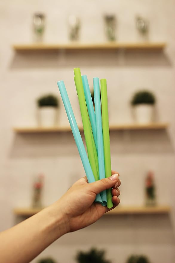 Karat [1600 ct] 9 Boba Straws (10mm Diameter) Individually Wrapped Assorted Solid Colors (C9060s)