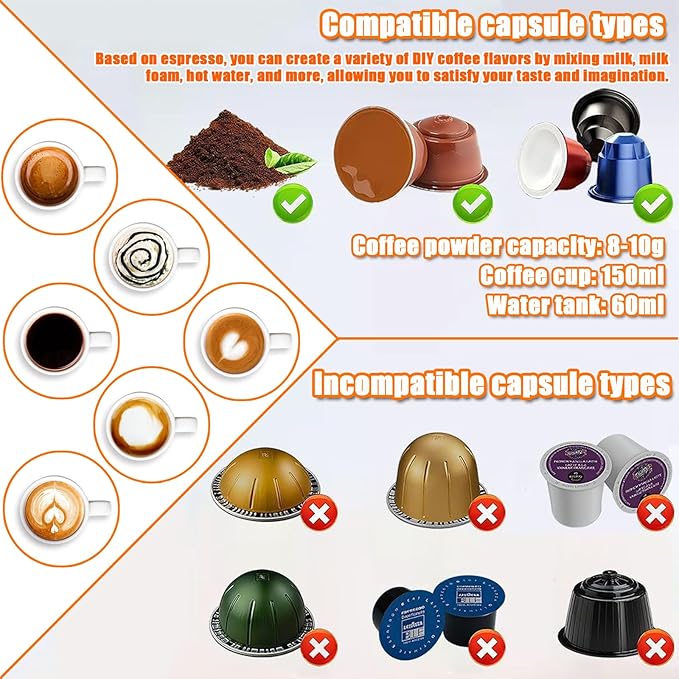 Portable Espresso Machine 3-in-1 Self-Heating Portable Coffee Maker for Travel with Rechargeable Battery Cordless Electric Mini Espresso Maker for RV Hiking Camping Office (Green)