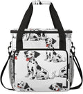 Cute Dalmatian Dog Coffee Maker Carring Bag Large Insulated Storage Organizer Case Tote Bags with Shoulder Strap for Travel Work Picnic