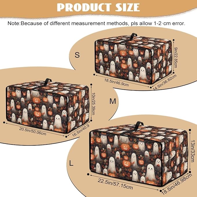 Halloween Ghost Toaster Oven Cover Wide Slots Toaster Cover Small Appliance Covers Dust and Fingerprint Protection Machine Washable Oil-Proof Bread Maker Covers-1
