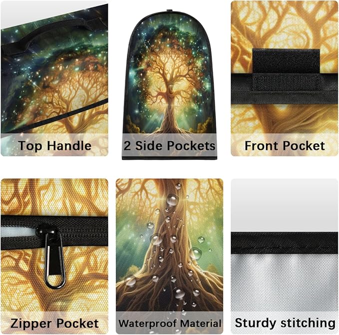 Kitchen Aid Mixer Cover Tree Of Life Green Stand Mixer Cover Compatible with 6-8 Quarts Stand Mixers Dust Covers with Zipper Pocket Foldable Washable Kitchen Aid Organizer Bag