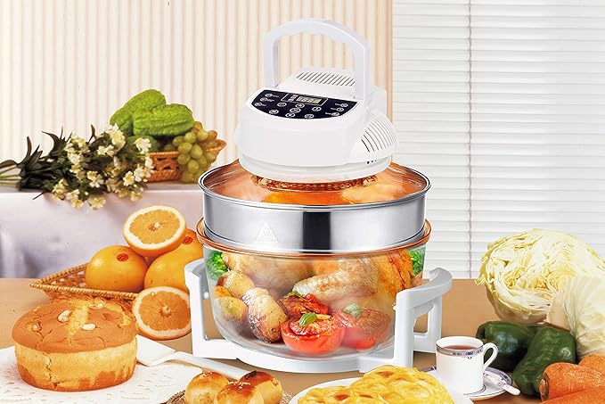 SPT SO-2005: Digital Convection Oven with Extender Ring and 6 Pre-programmed Settings white