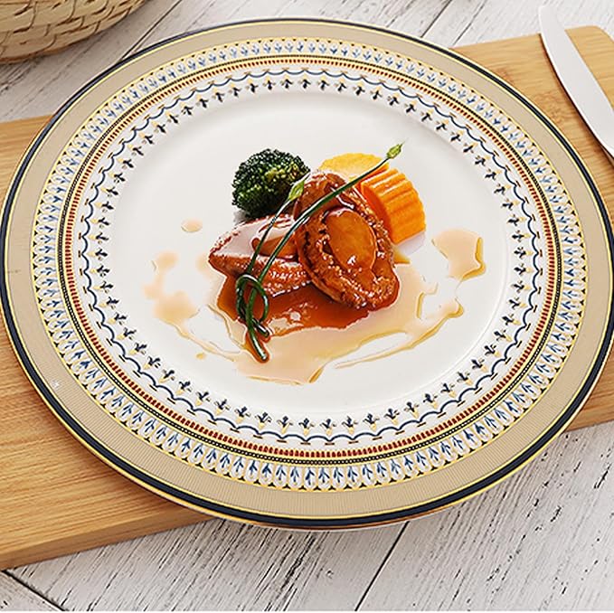 24 piece bone china dinnerware set dishes set for 6 elegant coffee cups and plates sets for party dinner christmas for mom and grandmother British court style