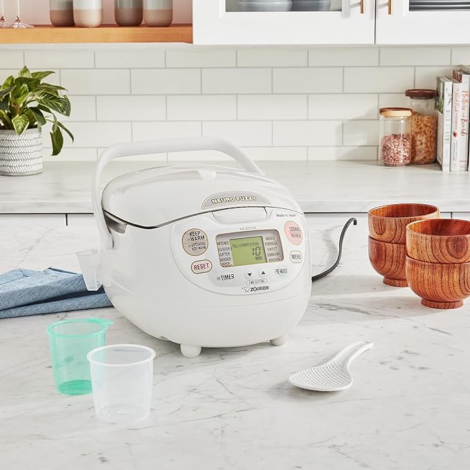 Zojirushi NS-ZCC10 5-1/2-Cup Neuro Fuzzy Rice Cooker and Warmer Premium White