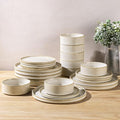 AmorArc Ceramic Dinnerware Sets Handmade Reactive Glaze Stoneware Plates and Bowls SetsHighly Chip and Crack Resistant | Dishwasher &amp Microwave Safe Dishes Set Service for 8 (24pc)