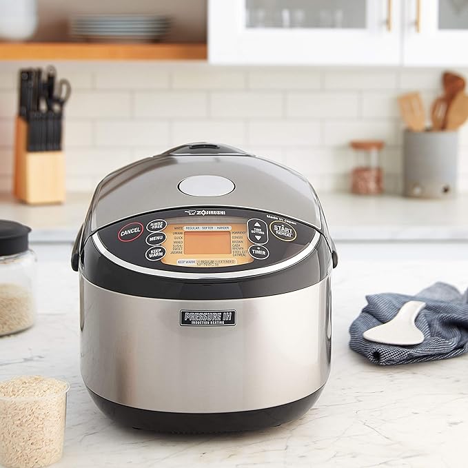 Zojirushi NP-NWC18 Pressure Induction Heating 10-Cup Rice Cooker and Warmer Black