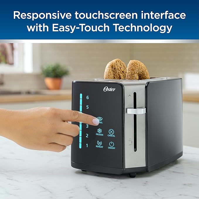 Oster Blender | Pro 1200 with Glass Jar + Oster 2-Slice Toaster Touch Screen
