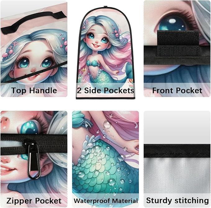 cfpolar Kitchen Aid Mixer Cover Compatible with 6-8 Quarts Mermaid Shell Ocean Stand Mixer Cover Kitchen Aid Mixers Accessories Appliance Organizer Bag Dust Covers with Zipper Pocket