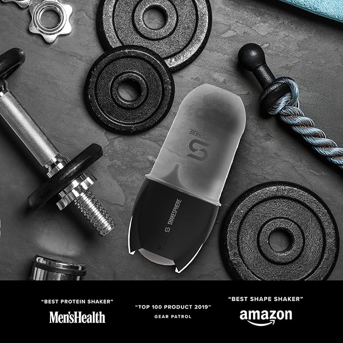 SHAKESPHERE Portable Blender for Shakes and Smoothies – 19oz Electric Personal Blender with Clear Tritan Cup USB-C Rechargeable Compact and Powerful for Travel Gym and Workout – Black