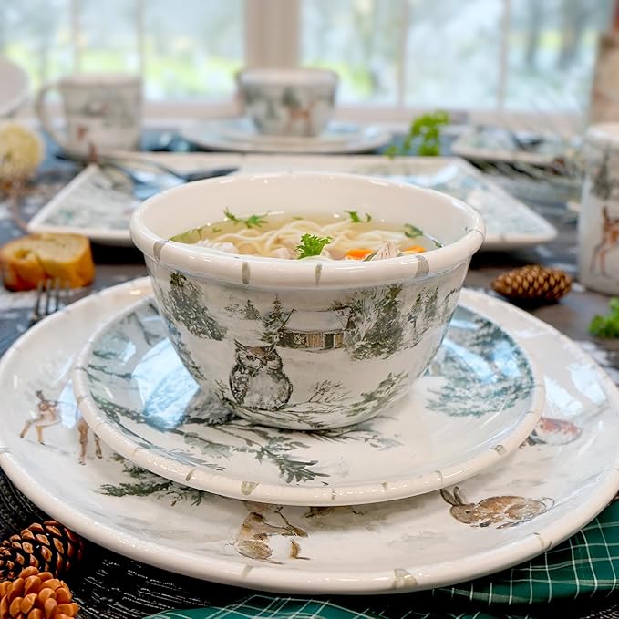 Certified International Winter Frost 16 Pc Dinnerware Set Service for 4