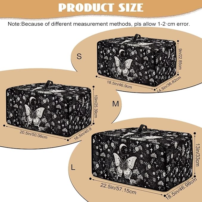 Butterfly Plants Dustproof Toaster Oven Cover Waterproof Air Fryer Compatible for Air Fryer/French Door 360 Air Fryer Toaster Oven Combo With Organizing Side Pockets
