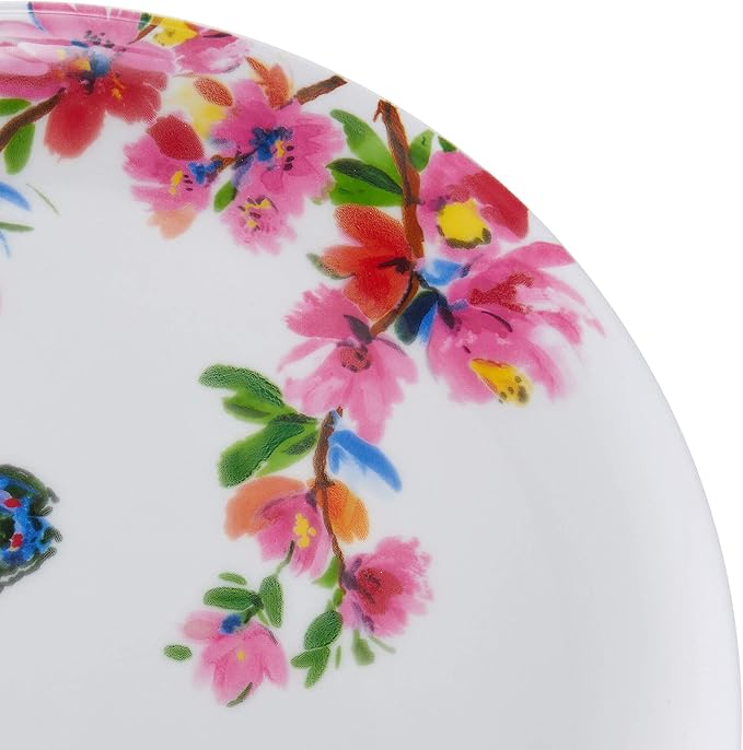 Mikasa Butterfly Garden Bone China Lightweight Chip Resistant 16-Piece Dinnerware Set Service For 4