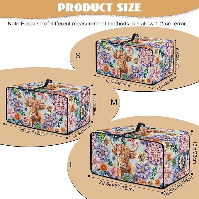 Doojoayie Kitchen Toaster Dust Cover 4 Slice Toaster Dust Protection Cover Highland Cow Print Kitchen Decoration Small Appliance Protector for Bread Making Machine