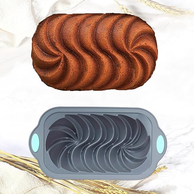 4 Piece Silicone Loaf Pan for Baking Bread Non-Stick Kitchen Oven Bread Pan Perfect for Banana Bread Sandwich Bread Pound Cake and Meatloaf 4 Cups Grey