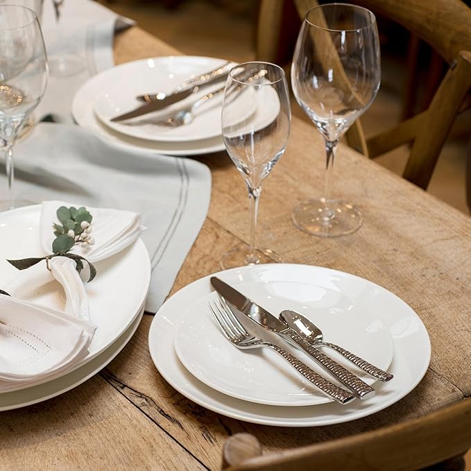 Fortessa Caldera Porcelain 16 Piece Dinnerware Set Service for 4 Ivory