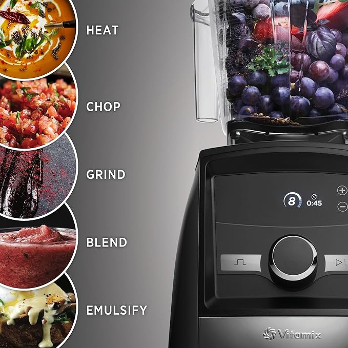 Vitamix A3300 Ascent Series Smart Blender Professional-Grade 64 oz. Low-Profile Container Black Diamond (Renewed)