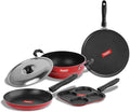 Sumeet 2.6mm Thick Non-Stick Rodze Cookware set (Dosa Tawa – 26.5cm Dia + Mini Multi Snack Maker – 19.5cm Dia + Kadhai With Lid – 1.5Ltr capacity- 20cm Dia + Tapper pan – 20cm Dia)