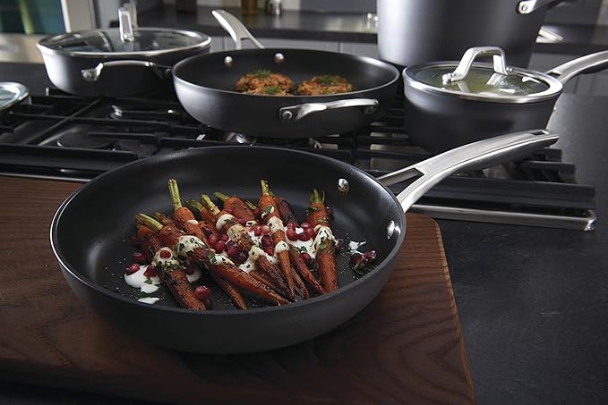Calphalon 11-Piece Pots and Pans Set Nonstick Kitchen Cookware with Stay-Cool Handles Dishwasher and Metal Utensil Safe Black