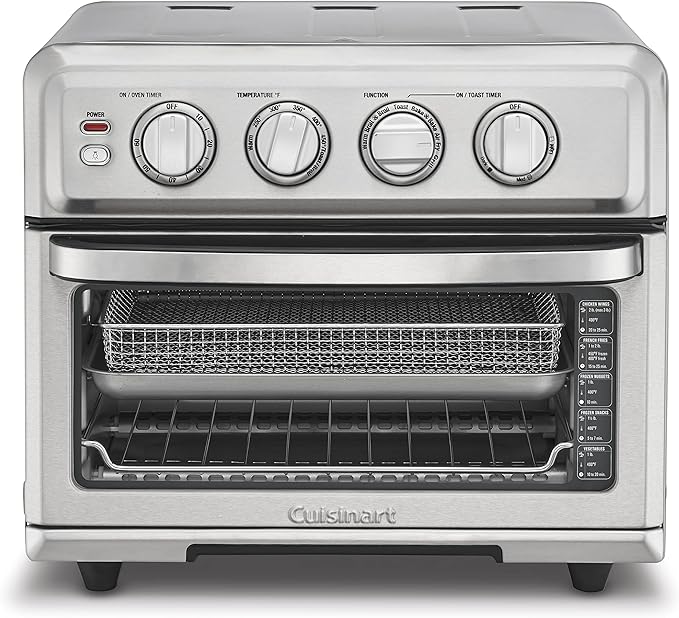Cuisinart Air Fryer + Convection Toaster Oven 8-1 Oven with Bake Grill Broil &amp Warm Options Stainless Steel TOA-70 &amp C77SSB-12P Color Pro Collection 12 Piece Knife Block Set Black