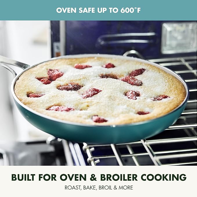 GreenPan Nova 10” Frying Pan Skillet and 4.37QT Sauté Pan with Lid Oprah’s Favorite Things 2024 PFAS-Free Ceramic Nonstick Induction Suitable Sear Fry Broil Dishwasher &amp Oven Safe Deep Tea