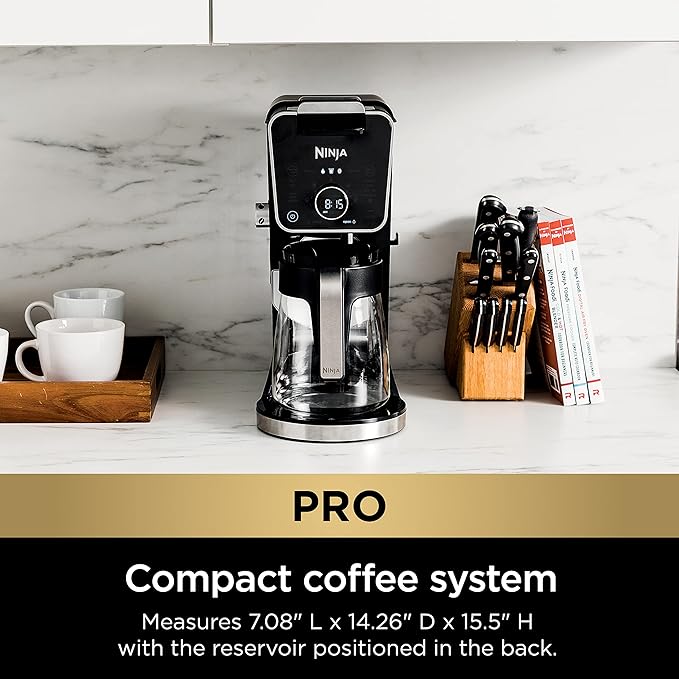 Ninja Hot and Iced Coffee Maker Single Serve Coffee Maker and Drip Coffee Machine DualBrew Pro Specialty 12-Cup with K-Cup Combo Includes Permanent Filter CFP307