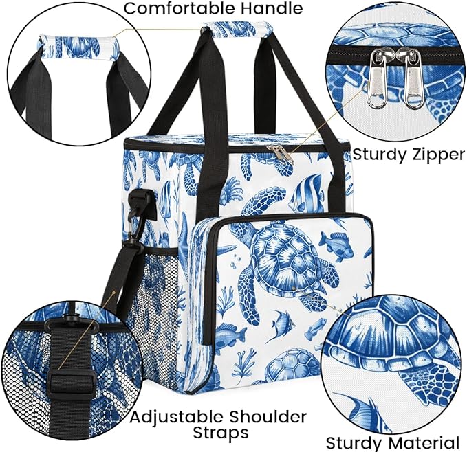 Sea Fish Turtle Coffee Maker Travel Bag for K-Mini or K-Mini Plus Single Serve Coffee Brewer Portable Storage Tote Case for Tarvel