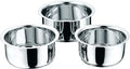 Vinod 3pc Tope Set 1Ltr 1.4Ltr &amp 1.8Ltr (Induction Friendly)