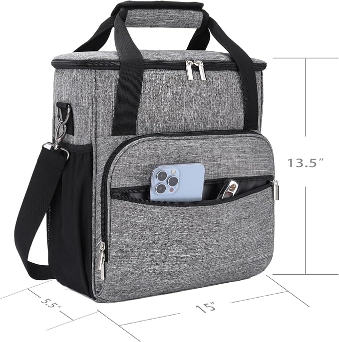 Coffee Maker Carring Bag for Keurig K-Slim/K-Express/K-Iced/Ninja PB041ST/Ninja PB051 Water Resistant Carry Case for Travel Grey