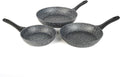Salter BW06235S Megastone 3 Piece Pan Set Non-Stick Frying Pan Set 20 24 &amp 28 cm Fry Pans Dishwasher &amp Metal Utensil Safe 100% PFOA Free TPR Bakelite handles Induction Hob Suitable