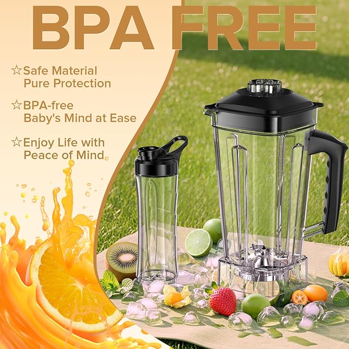 Blender for Smoothies Blenders for Kitchen with 68Oz. Pitcher and 20Oz.Juicer Container Smoothie Blender for Ice Crushing Frozen Fruits Red