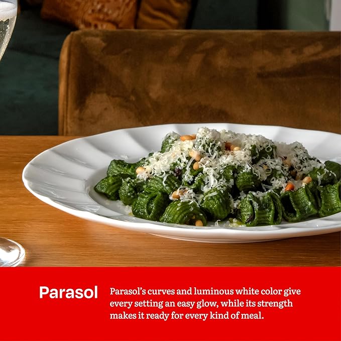 Eater x Zwiesel Fortessa Parasol Bone China 12 Piece Dinnerware Set (Service for 4) White